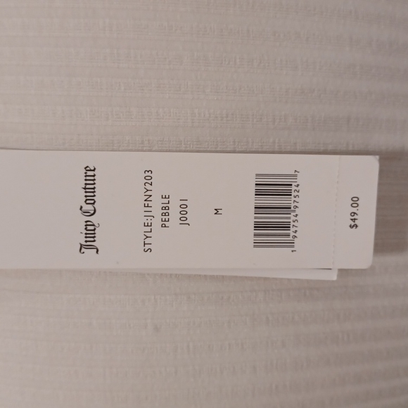 Juicy Couture Pebble Ribbed Tee NEW- Sz. Med - Picture 9 of 10